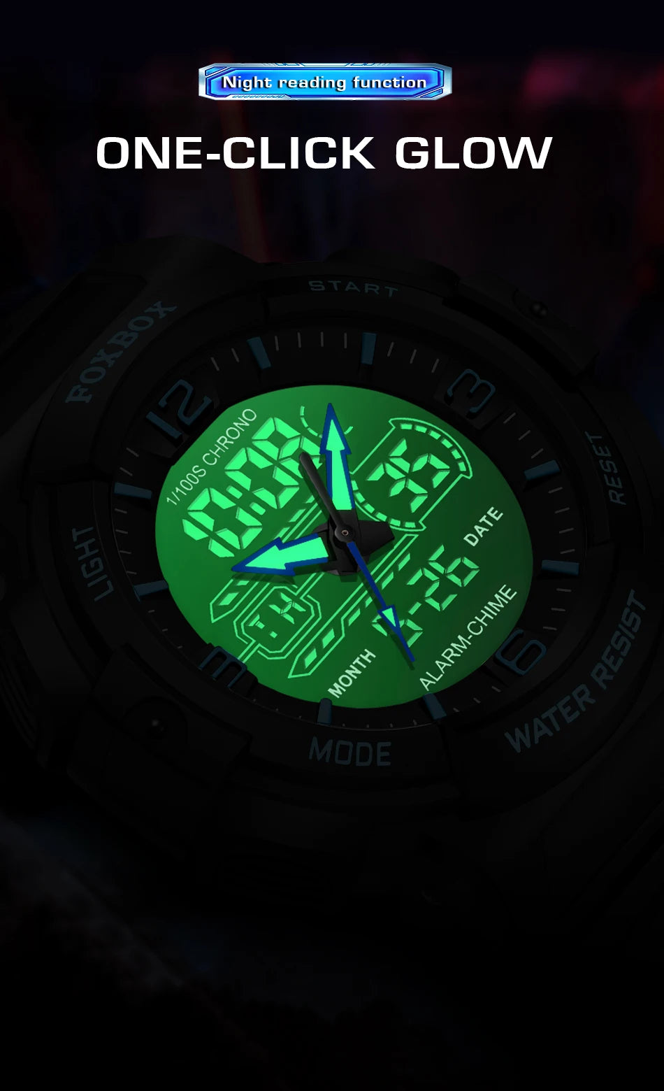 LIGE-Reloj de pulsera deportivo militar para hombre, nuevo, resistente al agua hasta 50 m, con alarma y pantalla LCD dual, de cuarzo