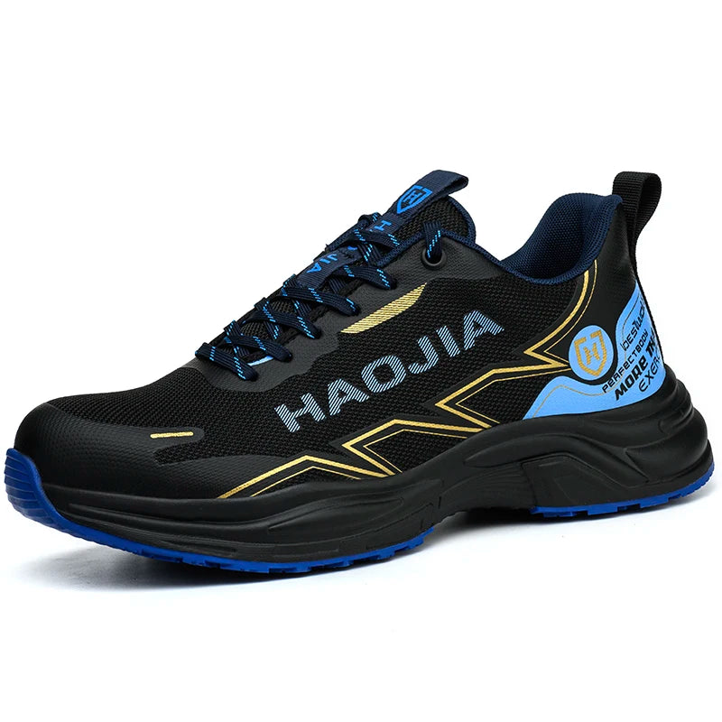 Zapatos de seguridad ligeros para hombre, antirotura, antipinchazos, zapatillas de trabajo, botas de seguridad protectoras, zapatos de trabajo con puntera de acero.