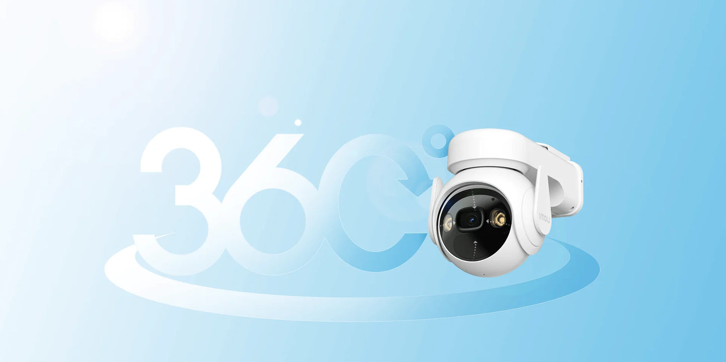 Cámara de seguridad IMOU Cell PT Lite de 3 MP con batería, paneles solares, visión nocturna a color, protección Wi-Fi y protección para exteriores.