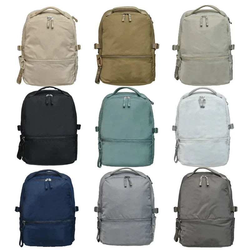 Mochila de viaje para estudiantes de secundaria y preparatoria, multifuncional, con doble hombro, para computadora de negocios, de nailon.