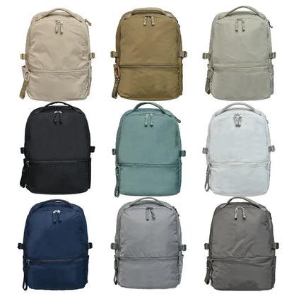 Mochila de viaje para estudiantes de secundaria y preparatoria, multifuncional, con doble hombro, para computadora de negocios, de nailon.