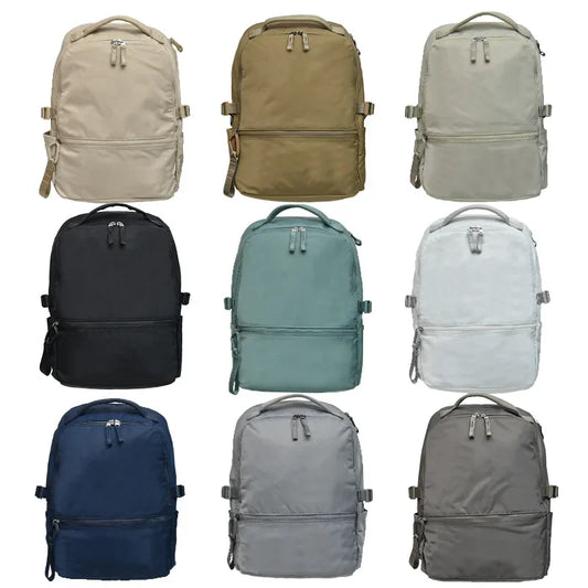Mochila de viaje para estudiantes de secundaria y preparatoria, multifuncional, con doble hombro, para computadora de negocios, de nailon.