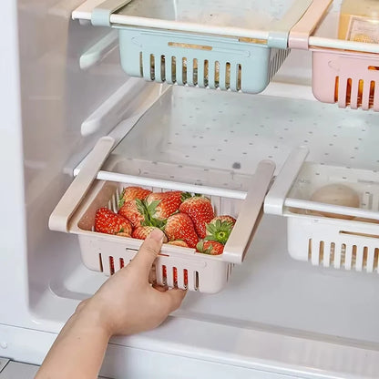 Organizador de refrigerador, caja de almacenamiento, creativo, multifuncional, cajón para refrigerador, para frutas, huevos, alimentos, contenedor de almacenamiento de plástico, estante