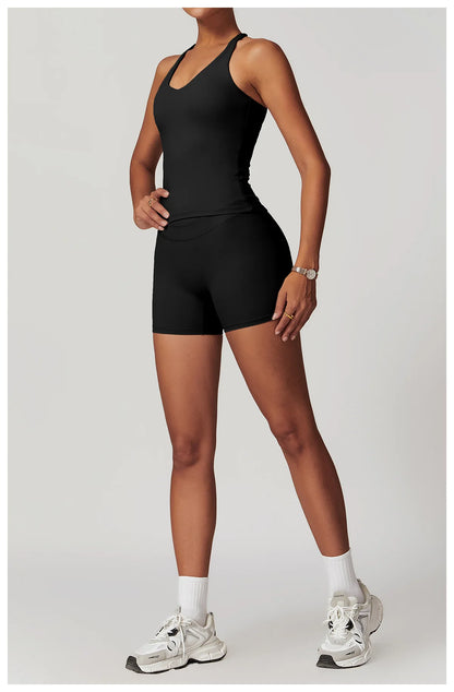 SWELTERING Conjunto de 2 piezas de ropa deportiva para mujer, conjunto de yoga, ropa deportiva para gimnasio, trajes de yoga, conjunto de fitness, chándales, sujetador deportivo, leggings para gimnasio