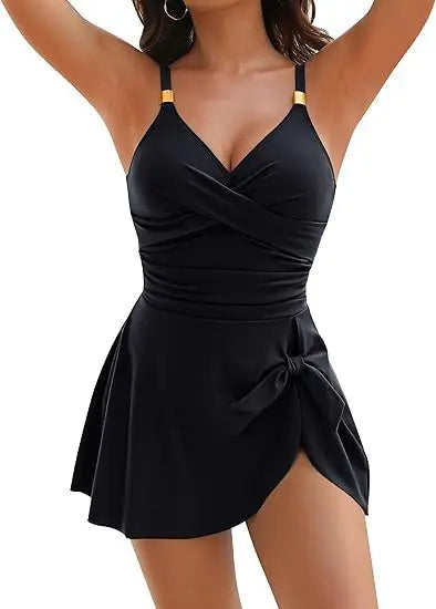 Traje de baño enterizo sexy de gran venta para mujer, ideal para el verano de 2025. Diseño con espalda cruzada y sistema anti-enrollamiento. Disponible en varios colores.
