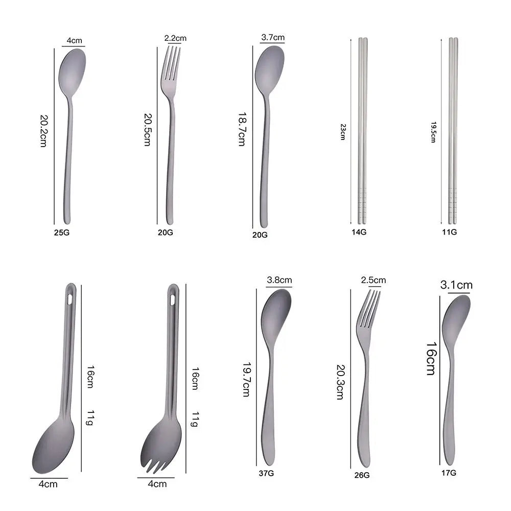 Cuchara de titanio portátil de mango largo, ligera y respetuosa con el medio ambiente, utensilios de cocina de titanio, cubiertos, tenedores, palillos, herramienta para exteriores de alta calidad.