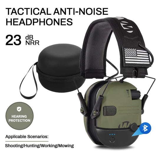 Orejeras de seguridad electrónicas para tiro táctico, protección auditiva, reducción de ruido, protector auditivo activo delgado para caza