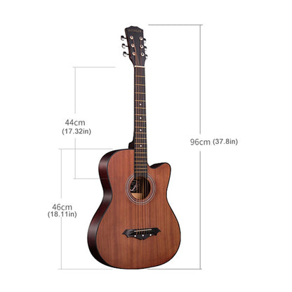 Guitarra acústica de 38 pulgadas para estudiantes con kit de inicio, de tilo, para niños, niñas, adolescentes y principiantes.