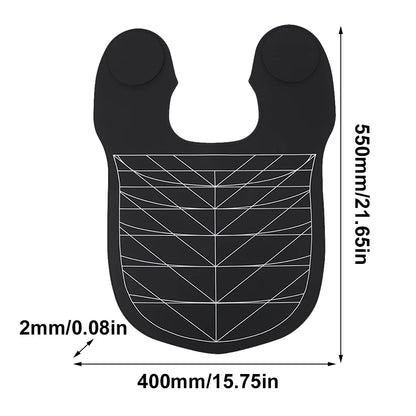 Capa de silicona para cortar el pelo, tapete impermeable para cortar el pelo con guías, collar guía para cortar el pelo, collar para teñir el pelo para salón y hogar.