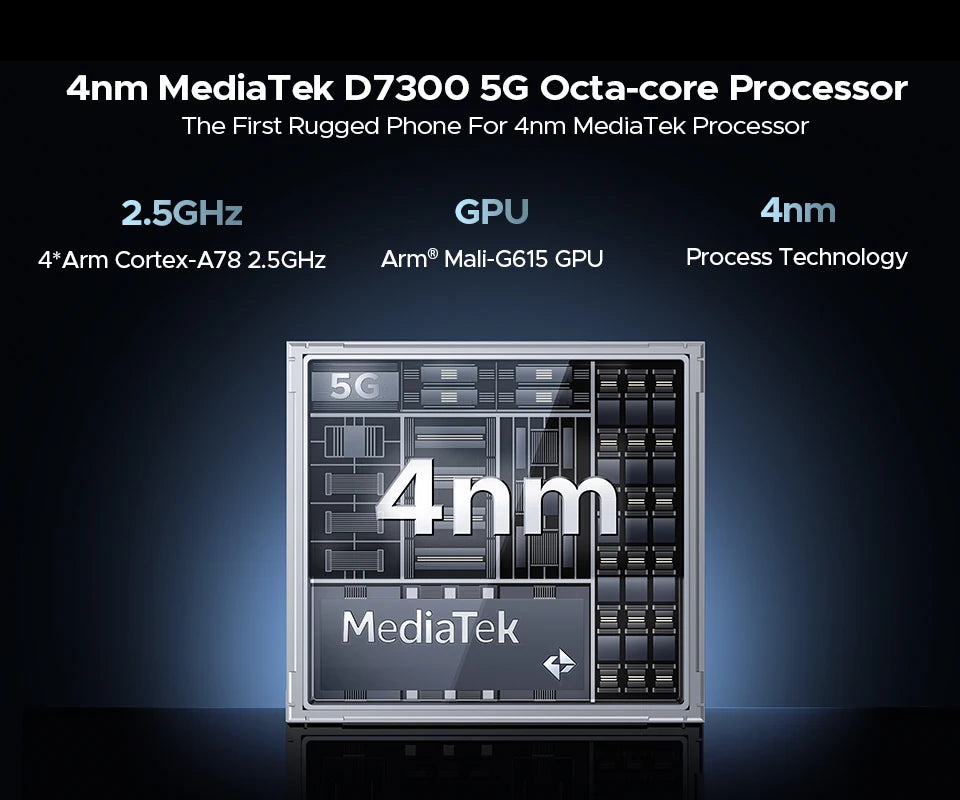 Teléfono robusto DOOGEE V40 Pro 5G versión global, pantalla de 6,78", 16 GB + 512 GB, dimensiones 7300, cámara con IA de 200 MP, 8680 mAh, cargador rápido de 33 W.