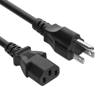 Cable de alimentación universal de 1,5 m (5 pies), 3 pines, 60 °C, 300 V, enchufe estadounidense, para NEMA 5-15P a IEC320C13, negro, PWC75A150US, para 200-300 W