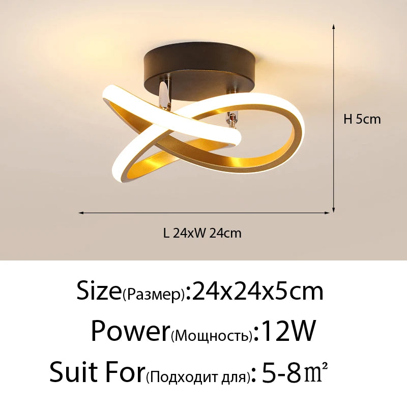 Lámpara de techo LED moderna minimalista para balcón, pasillo, porche, canal, estilo nórdico, para guardarropa