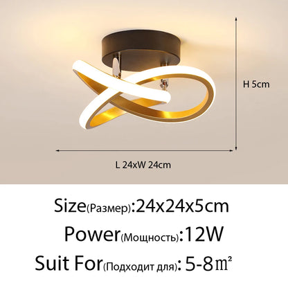 Lámpara de techo LED moderna minimalista para balcón, pasillo, porche, canal, estilo nórdico, para guardarropa