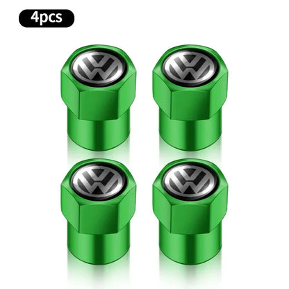 4 tapas de válvula de neumático para Volkswagen VW Beetle Touareg Tiguan CC T-ROC Golf 4 5 6 7 T4 T5 Passat RLINE R