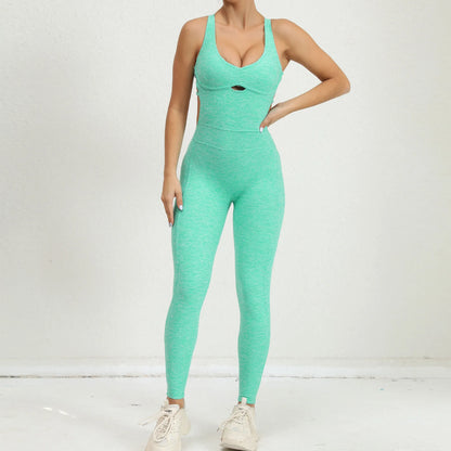 Women Gym Jumpsuit Female Yoga Set Workout One-piece Suit Women Sports Push Up Yoga Clothes Backless Activewear Fitness Set