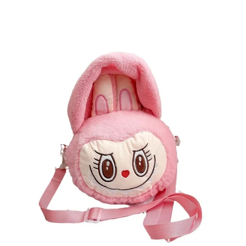 Lindo bolso bandolera de felpa, recién llegado, de tela suave, con cierre de cremallera, bolso de un solo hombro, almacenamiento para niñas, estilo de negocios OL