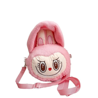 Lindo bolso bandolera de felpa, recién llegado, de tela suave, con cierre de cremallera, bolso de un solo hombro, almacenamiento para niñas, estilo de negocios OL