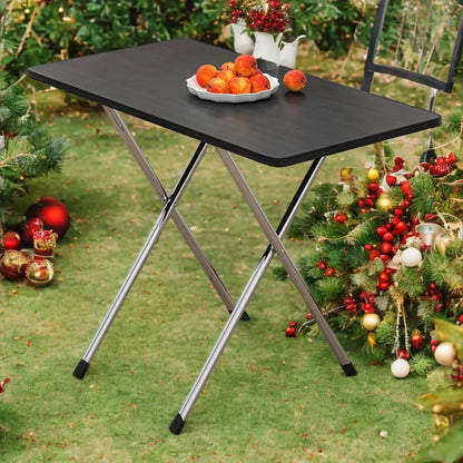 Mesa de jardín portátil, plegable, de madera, para el té de la tarde, ultraligera, para Navidad, camping, barbacoa, picnic.