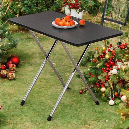 Mesa de jardín portátil, plegable, de madera, para el té de la tarde, ultraligera, para Navidad, camping, barbacoa, picnic.