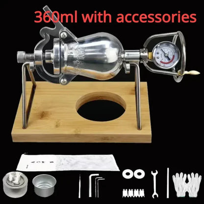 Máquina de palomitas de maíz manual de 300 ml, 360 ml y 500 ml, de acero inoxidable, para hacer palomitas de maíz a fuego abierto.