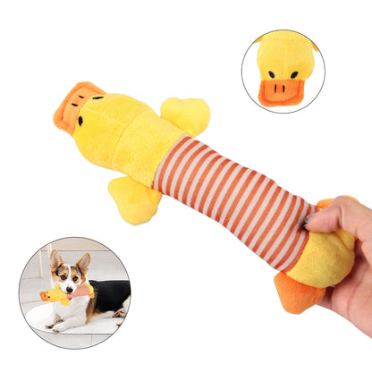 Apto para todas las mascotas, juguetes de lana para perros y gatos, populares muñecos con sonido chirriante para masticar, elefante, pato, cerdo, divertidos juguetes de peluche para mascotas.