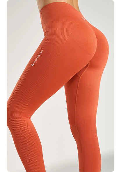 Leggings deportivas para mujer, color sólido, para gimnasio, correr, yoga, pantalones largos, cintura alta, efecto vientre plano, elásticas, pantalones de chándal, siete colores.