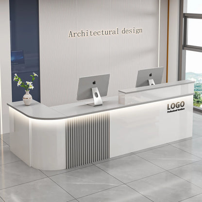 Mostrador de bar de oficina profesional, diseño de belleza de lujo simple, mostrador de recepción, salón moderno, Bancone Bar Lusso, muebles comerciales