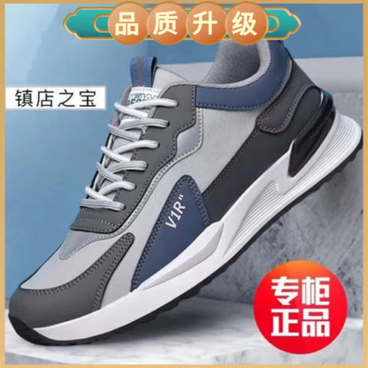 Zapatillas de running de caña baja para hombre 2025, nuevo estilo coreano, suela suave, con cordones, deportivas de moda, transpirables, cómodas y casuales