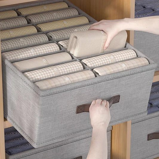 Organizador de ropa para guardarropa, suéter, camisetas, pantalones gruesos, ropa interior y calcetines para el hogar.