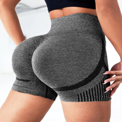 Leggings de yoga de Europa y Estados Unidos, sin costuras, elásticos, de cintura alta, de secado rápido, para deportes de ocio y yoga, pantalones cortos para mujer
