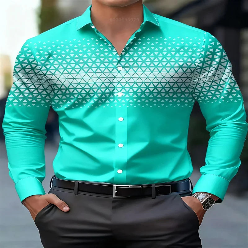 Camisa roja para hombre, nueva, estampada en 3D, ideal para vestir de noche o para uso diario. Cómoda y suave, talla extragrande. Envío rápido.