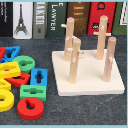 Juguetes de madera para niños, juguetes de educación temprana Montessori, juguetes de entrenamiento lógico para bebés, regalo de cumpleaños para niños y niñas.