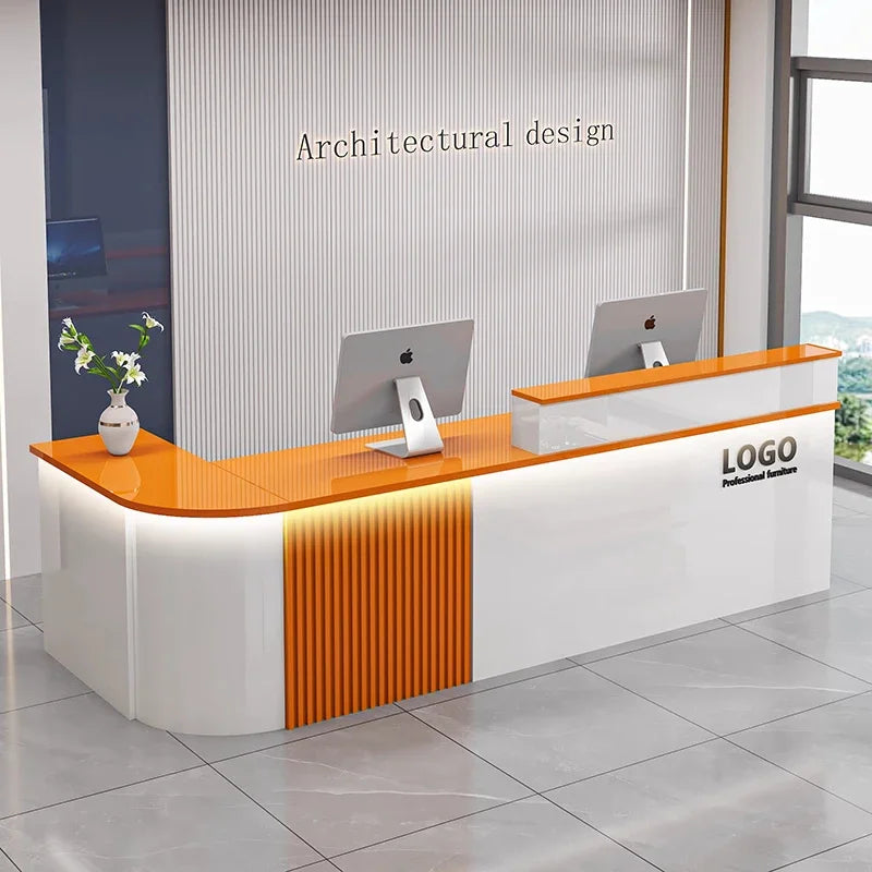 Mostrador de bar de oficina profesional, diseño de belleza de lujo simple, mostrador de recepción, salón moderno, Bancone Bar Lusso, muebles comerciales