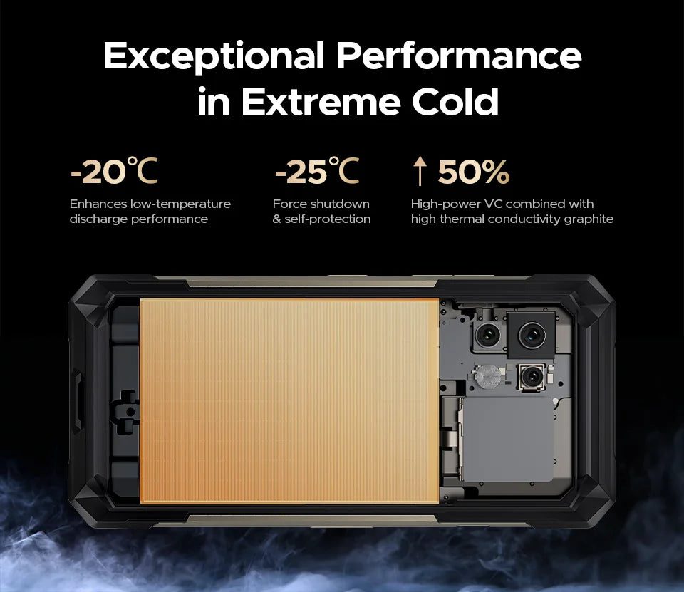 Teléfono resistente DOOGEE S200 Max, 16 GB + 512 GB, batería de 22000 mAh, procesador Dimensity 7050, pantalla de 6,72" a 120 Hz, pantalla trasera de 1,32", linterna dual.