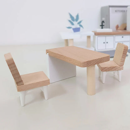Accesorios en miniatura para casa de muñecas, colección de muebles para el hogar de la familia Forest, juego de ollas de cocina para niños y niñas, regalo