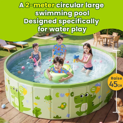 Piscinas de 1,2/1,6/1,8/2 metros para exteriores, plegables, redondas, sin inflar, sin instalación, para niños, cubiertas.