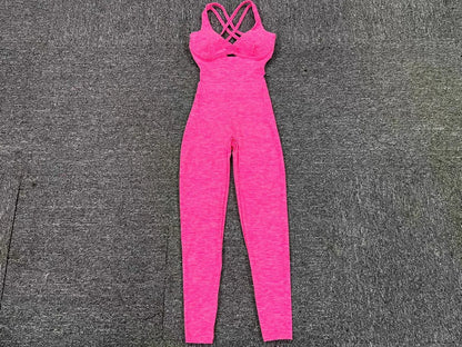 Women Gym Jumpsuit Female Yoga Set Workout One-piece Suit Women Sports Push Up Yoga Clothes Backless Activewear Fitness Set