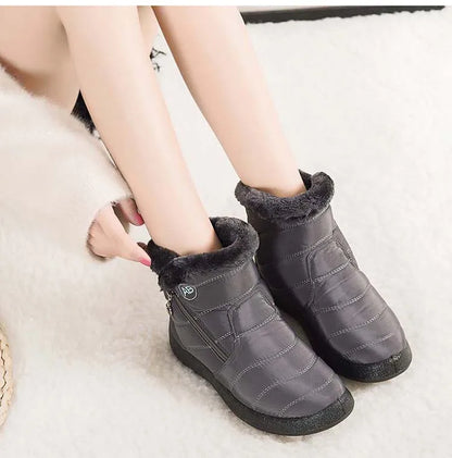 Botas de nieve para mujer, zapatos casuales para mujer, botines impermeables para mujer, botines ligeros de talla grande, botas de invierno para niñas