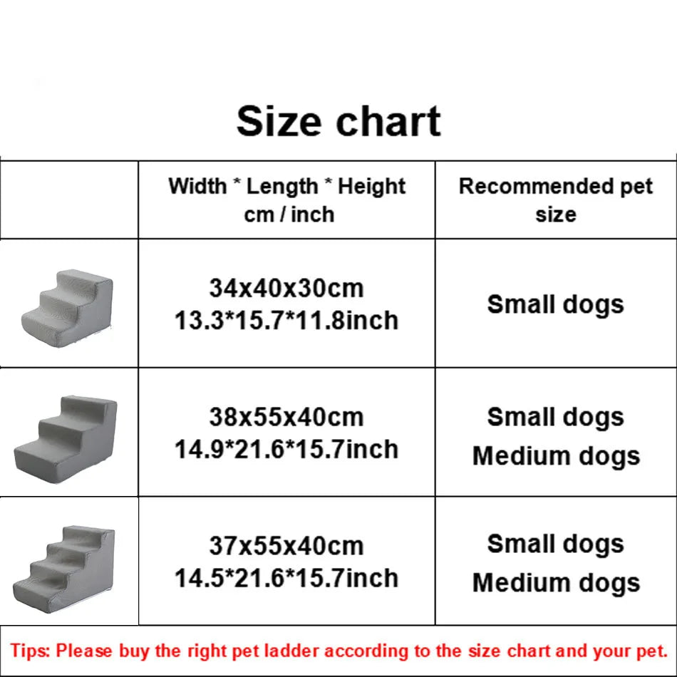 Escaleras para mascotas, juguetes para gatos y perros, escalera de 2, 3 y 4 escalones para perros, rampa para cachorros, escalera de esponja desmontable, accesorios para mascotas