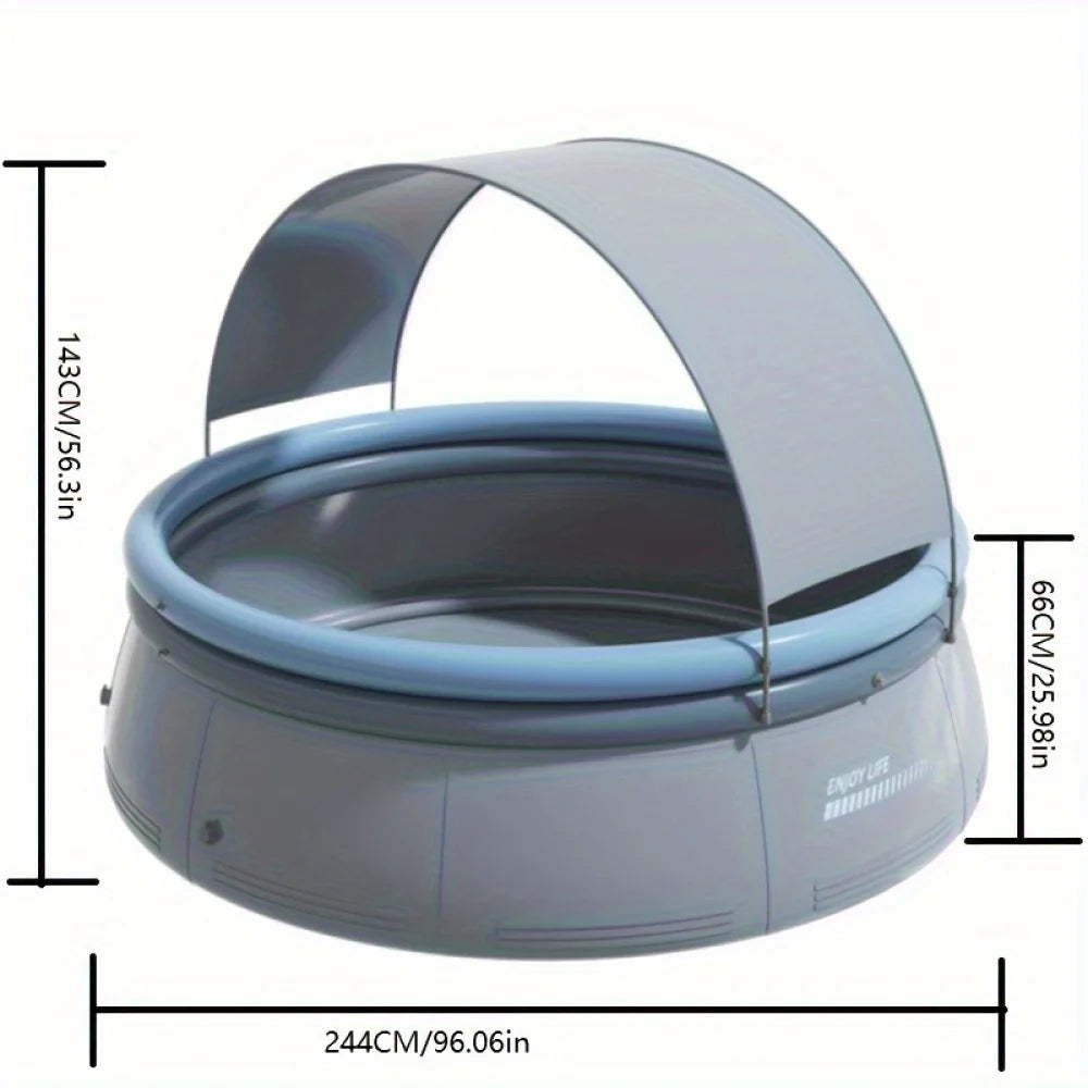 Piscina inflable para exteriores de PVC reforzado de 3 capas, duradera, con capacidad de 1200 galones y capacidad para hasta 3 personas.