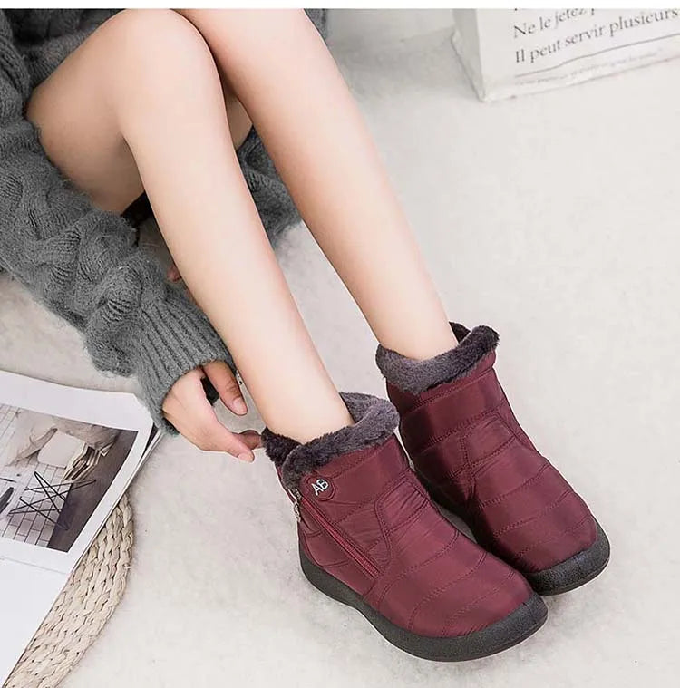 Botas de nieve para mujer, zapatos casuales para mujer, botines impermeables para mujer, botines ligeros de talla grande, botas de invierno para niñas