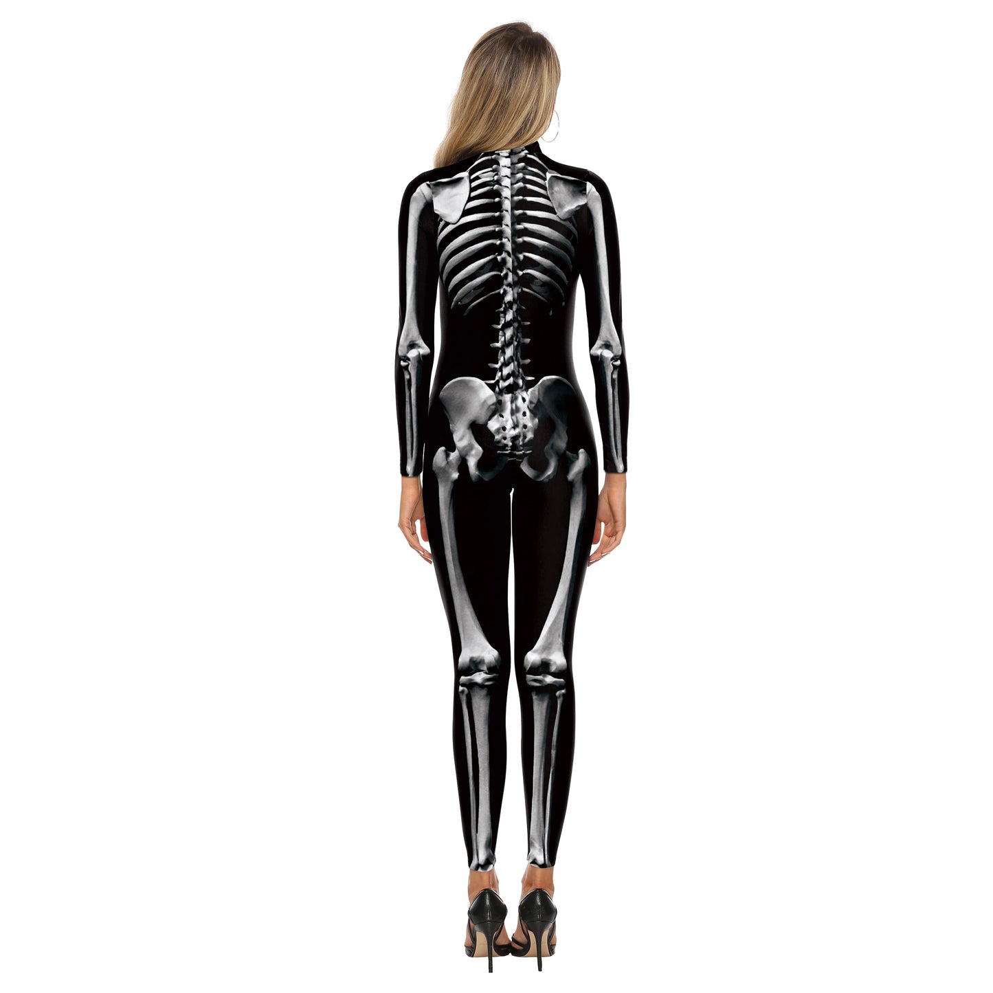 [You're My Secret] Halloween Women Adult Cosplay Jumpsuit Skeleton Bodysuit Female Zombies Party Outfit Sexy Zentai Costumes