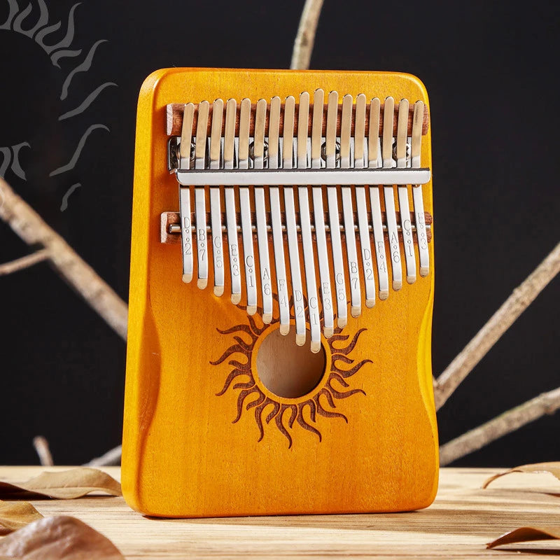 Hluru - Kalimba de arce de 21 teclas, piano de pulgar de 17 teclas, piano de dedo portátil para principiantes, regalo Mbira para niños y adultos