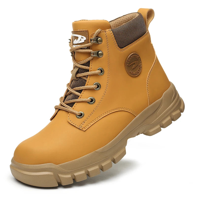 Zapatos con puntera de acero para hombre y mujer, zapatillas ligeras con puntera de acero antiaplastamiento, botas de trabajo indestructibles, calzado de seguridad para la construcción.