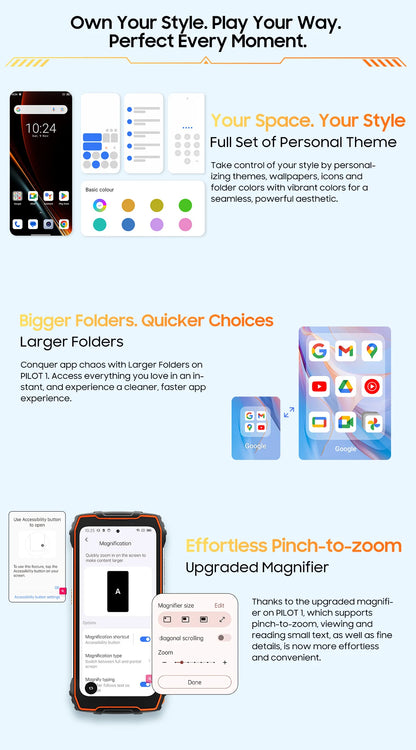 [Estreno mundial] Blackview OSCAL PILOT 1: Teléfono resistente, smartphone de 6 GB y 256 GB, pantalla HD+ de 6,67", batería de 15000 mAh y NFC.
