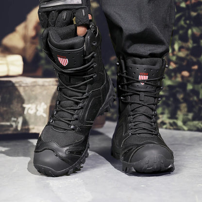Botas tácticas para hombre, botas de campo para fuerzas especiales de otoño, ligeras, para exteriores, antideslizantes e impermeables.
