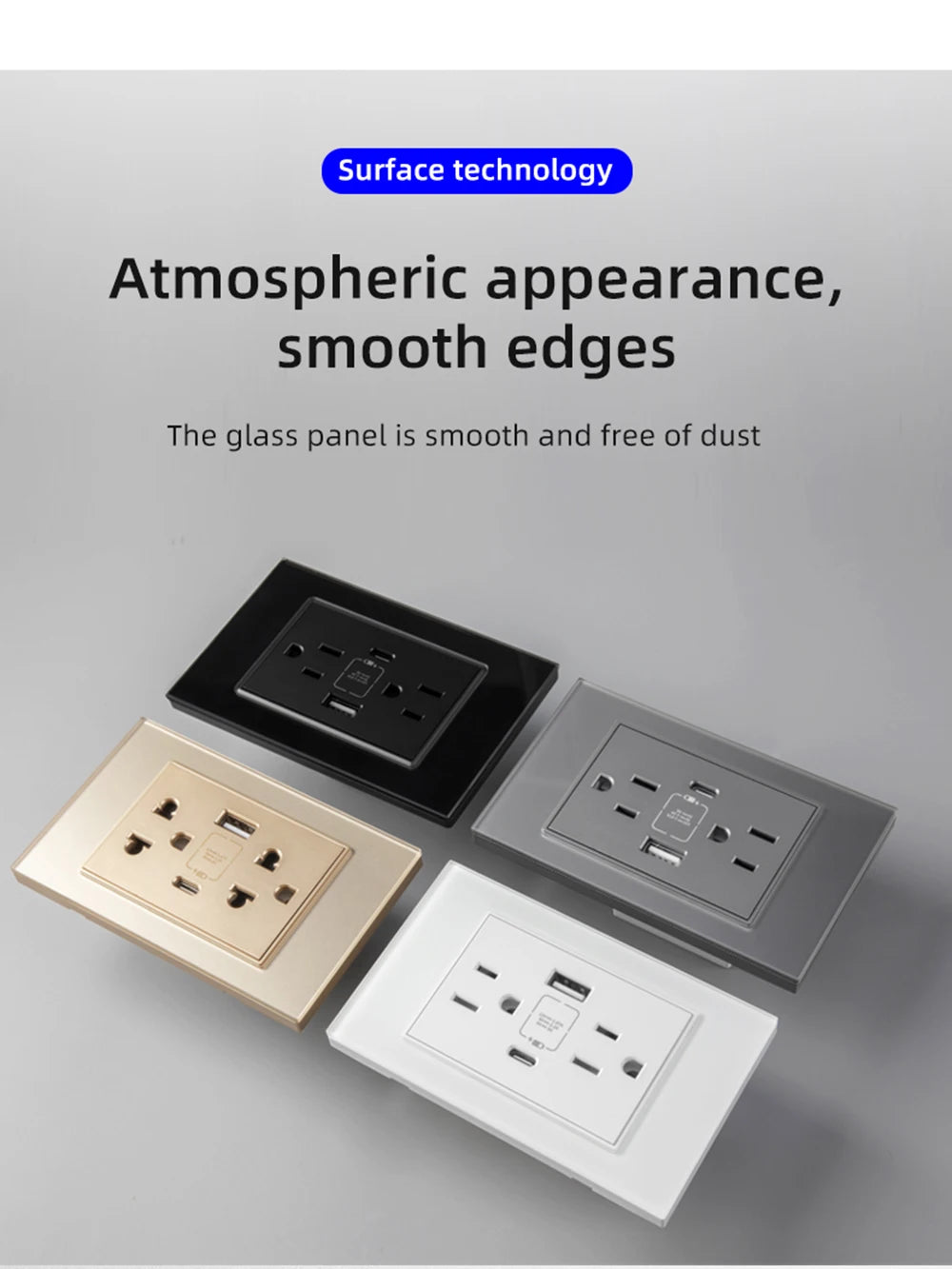 Adaptador de enchufe de pared USB Herepow serie 118 estándar estadounidense de Tailandia, tipo C, carga rápida de 3.1 A para electrodomésticos inteligentes Google Home