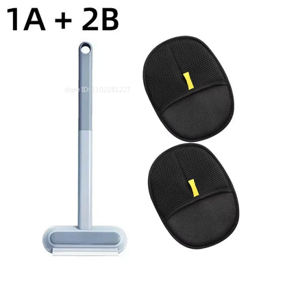 Juego de herramientas para quitar el pelo de mascotas, guantes reutilizables para eliminar la estática, guantes de aseo de doble cara para eliminar el pelo de perros y gatos en alfombras y sofás.