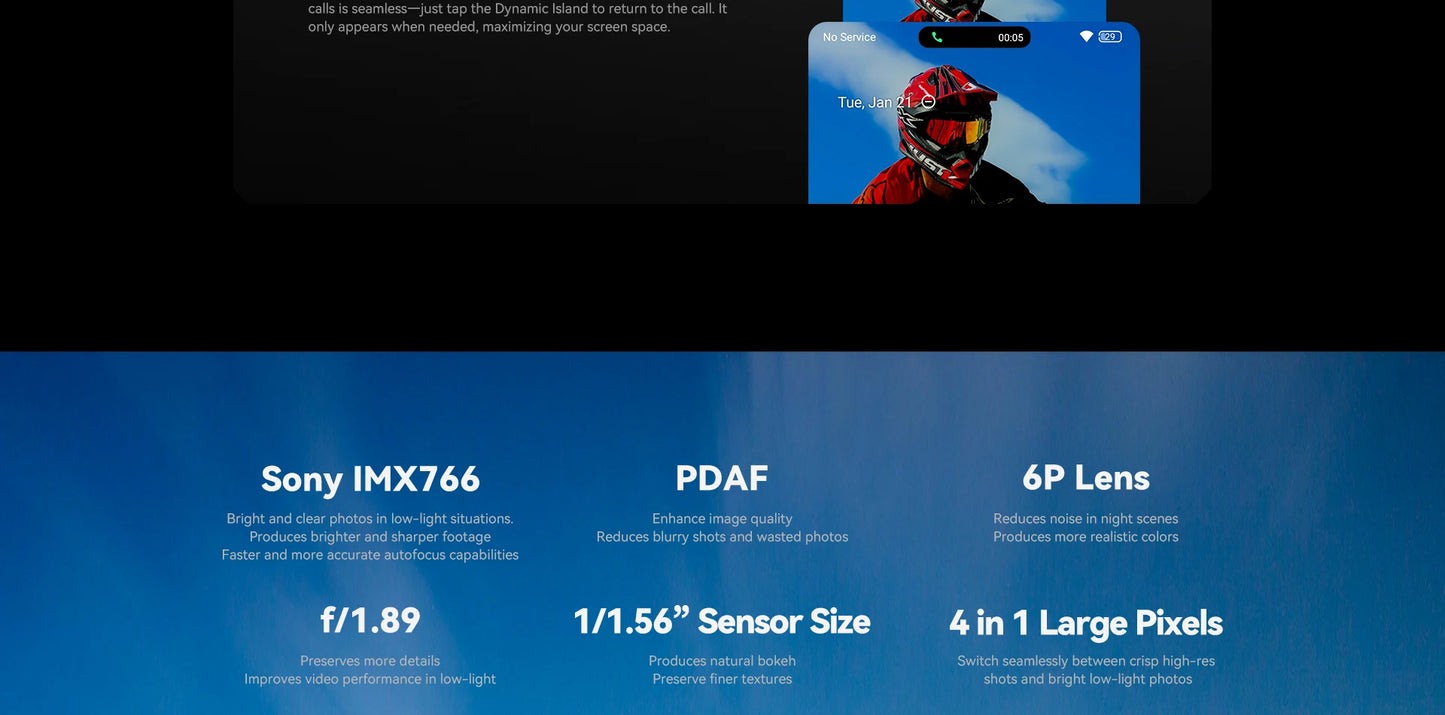 Smartphone resistente IIIF150 Raptor 5G con Android 14, pantalla AMOLED de 6,78" y 120 Hz, 16 GB de RAM + 512 GB de almacenamiento, cámara de 50 MP, batería de 10000 mAh y 65 W.