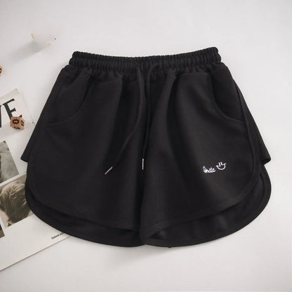 Pantalones cortos informales holgados adelgazantes de verano para mujer, con estampado de cuadros finos, ropa exterior